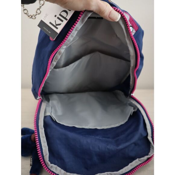 Kipling KIA5L4-I2Y Women's Admiral Blue/Purple 15" Laptop Seoul Backpack - Picture 3 of 16